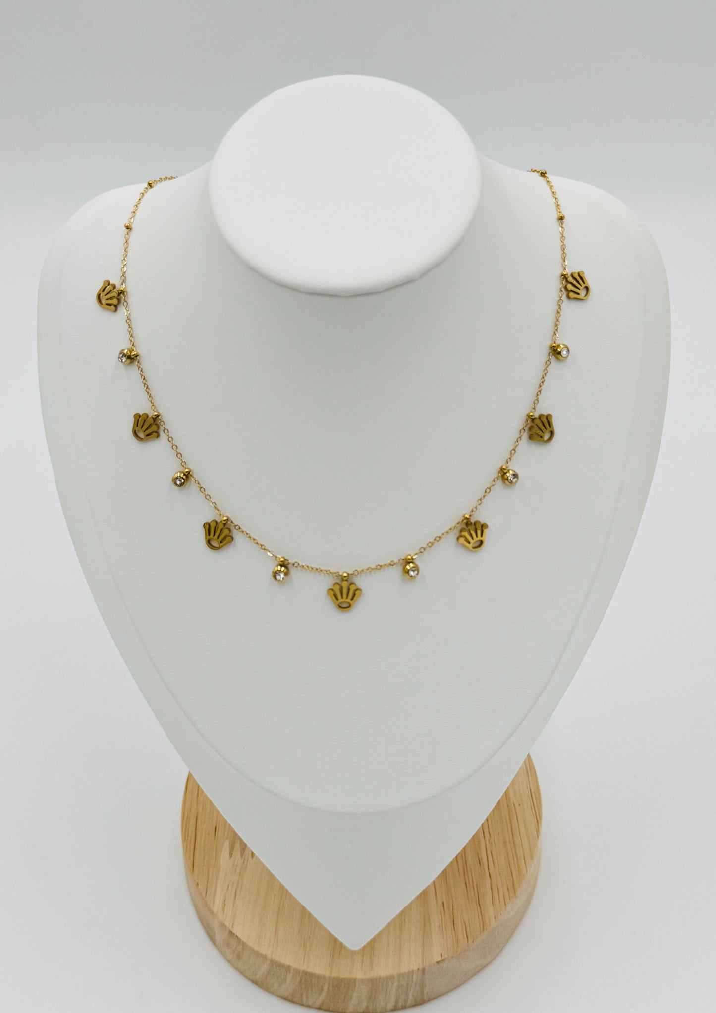 Seashell Charm Necklace โ 18K Gold Plated