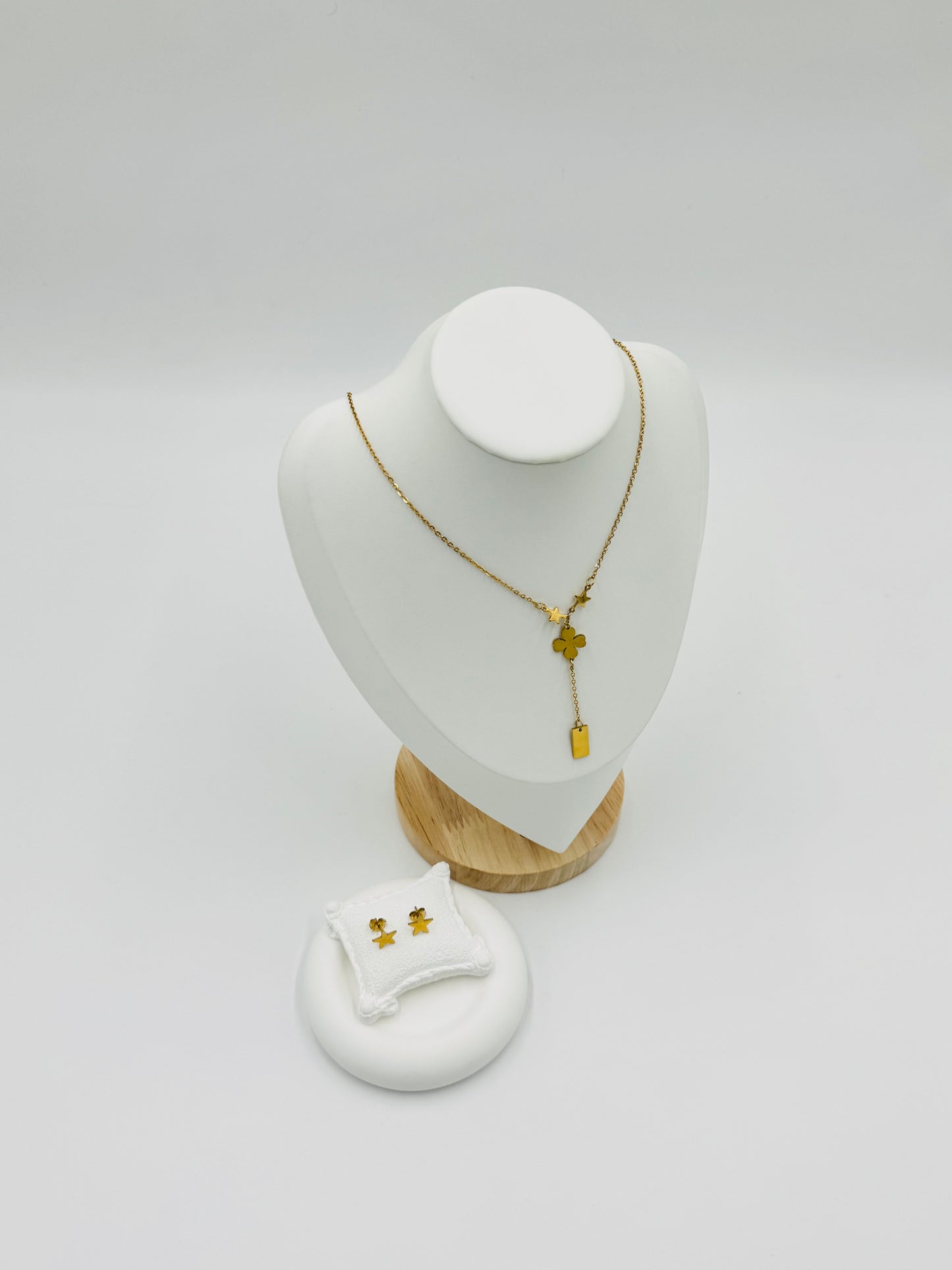 Charm Necklace and Earring Set | Non-Tarnish, Hypoallergenic Jewelry