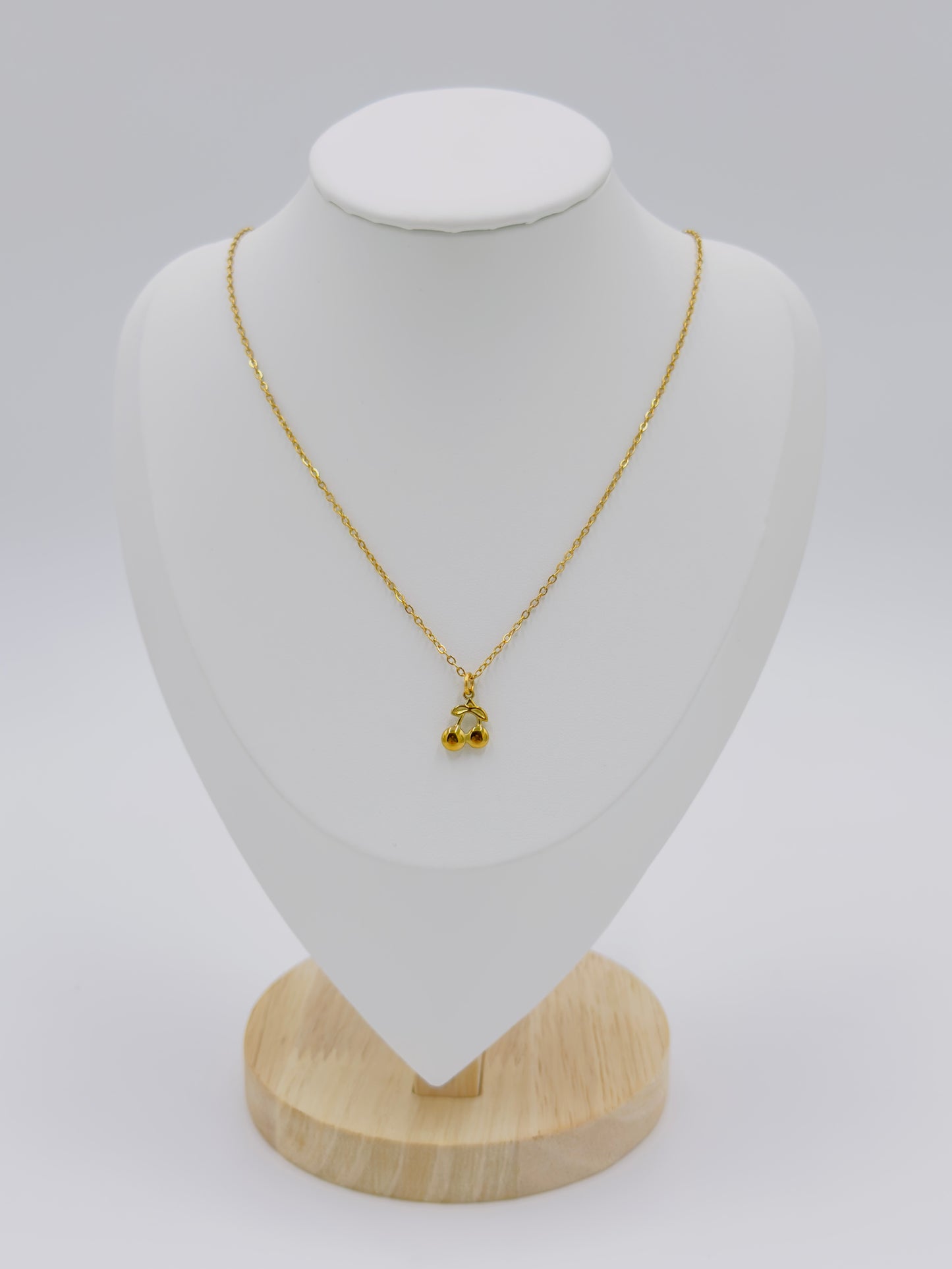 Cute Cherry Pendant Necklace | Non-Tarnish, Hypoallergenic Jewelry