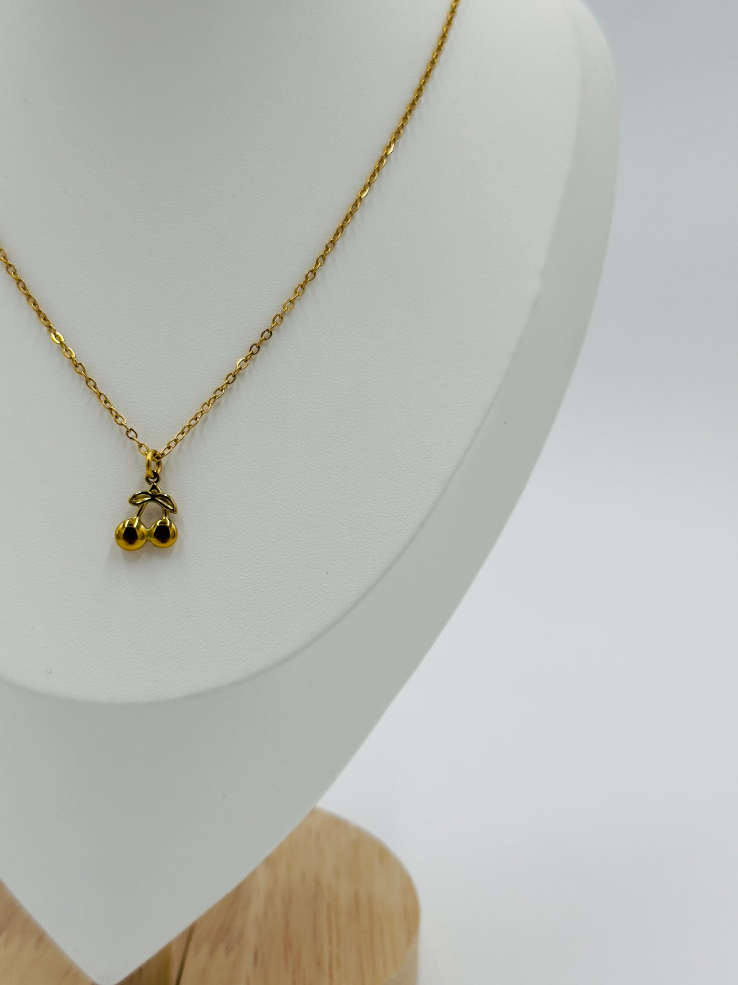Cute Cherry Pendant Necklace | Non-Tarnish, Hypoallergenic Jewelry