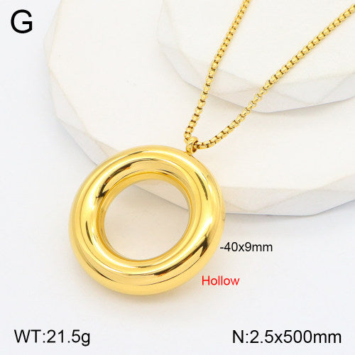 Bold Circle Pendant Necklace | Non-Tarnish, Hypoallergenic Jewelry