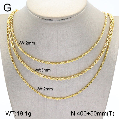 Rope Chain Necklace Set (4 Pieces) | Non-Tarnish, Hypoallergenic Jewelry