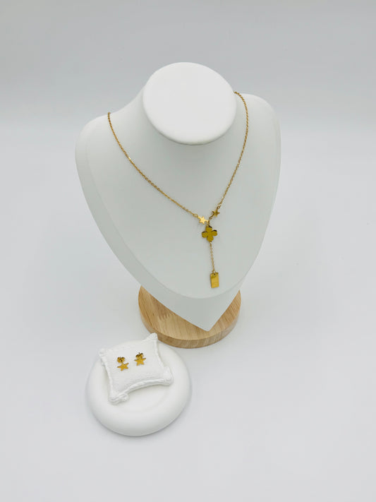 Charm Necklace and Earring Set | Non-Tarnish, Hypoallergenic Jewelry