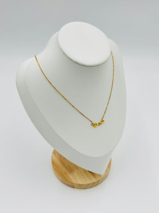 Mini Heart & Star Charm Necklace – 18K Gold Plated, Hypoallergenic & Minimalist