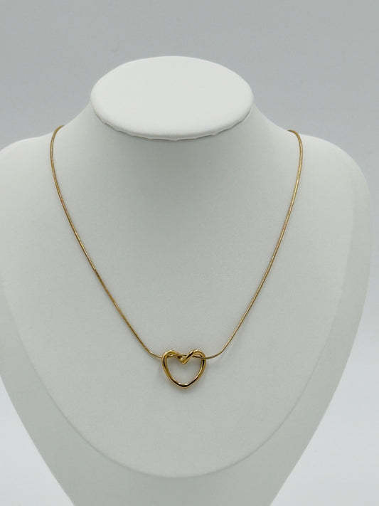 Minimalist Open Heart Pendant Necklace | Non-Tarnish, Hypoallergenic