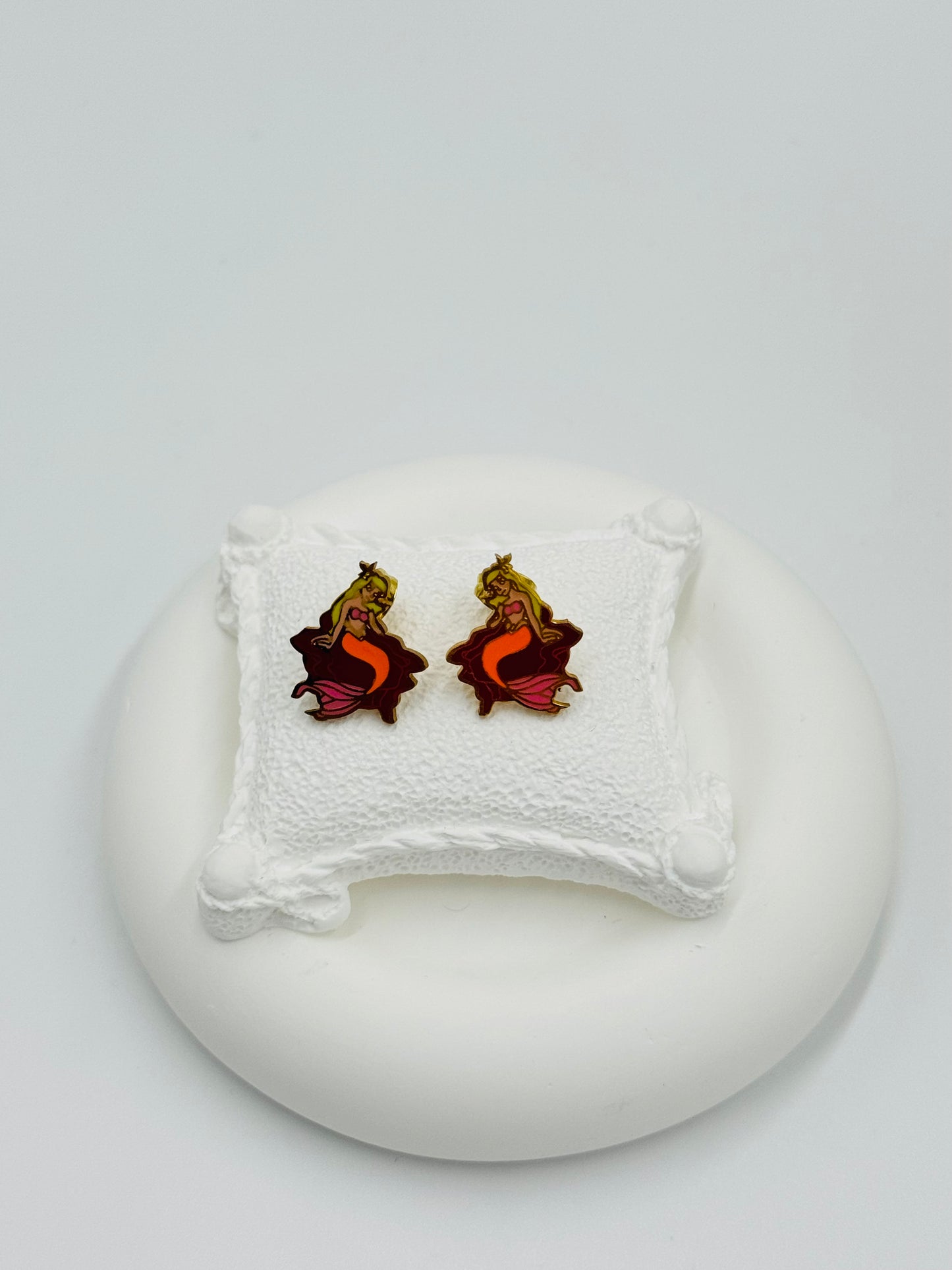 Cute Mermaid Necklace & Earring Set for Kids – 18K Gold Plated