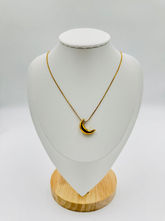 Minimalist Crescent Moon Necklace | Non-Tarnish, Hypoallergenic Jewelry