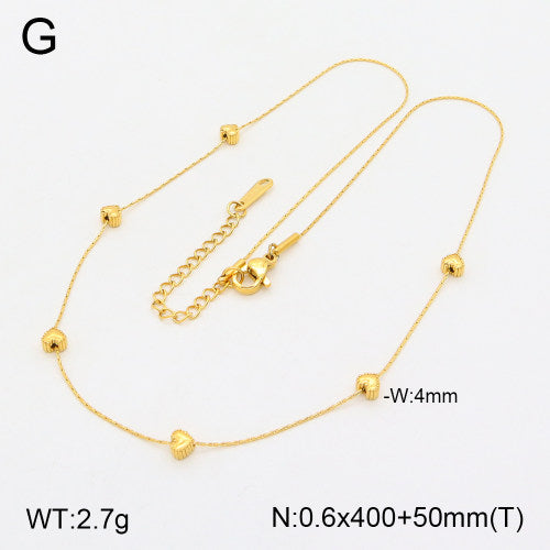 18K Gold Plated Dainty Beaded Necklace | Minimalist, Non-Tarnish, Hypoallergenic